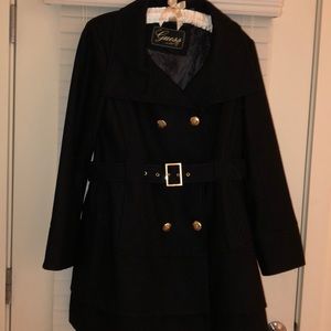 Guess Wool Coat - Skirted, Double Breasted Sz 14